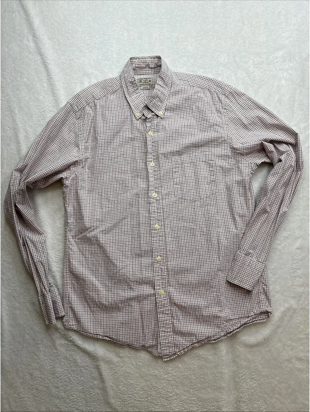 Tailored By J. Crew Men’s Long Sleeve Button-Down Shirt Summer Plaid Medium